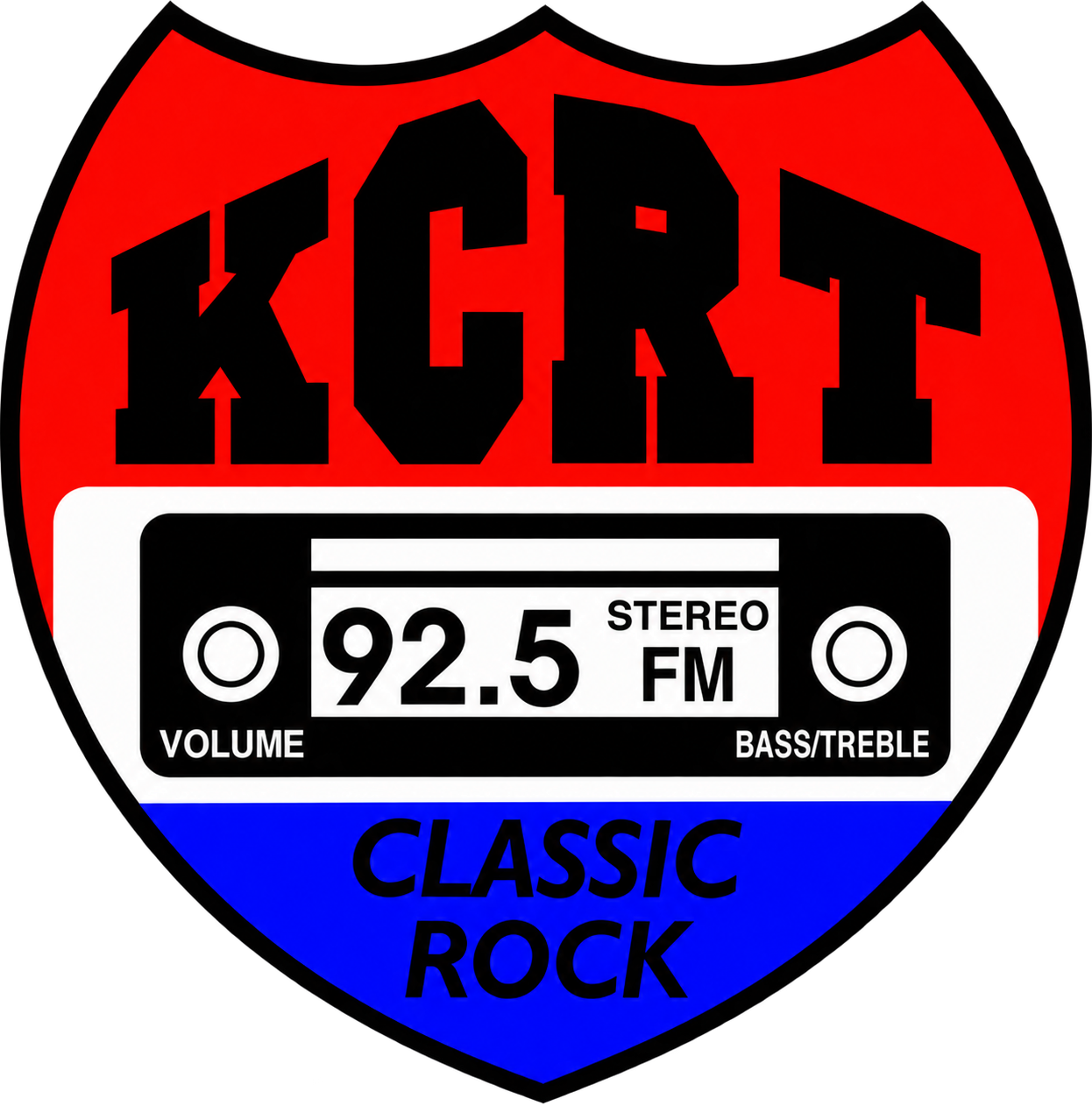 KCRT 92.5 FM Classic Rock logo