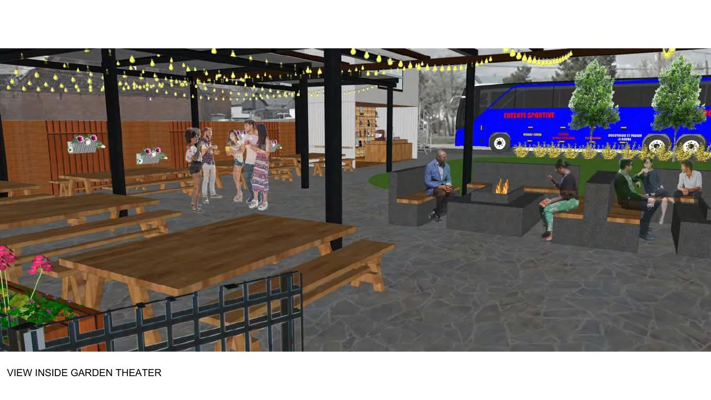 Garden Theatre: outdoor theatre view, a CU Denver schematic concept from 2019.