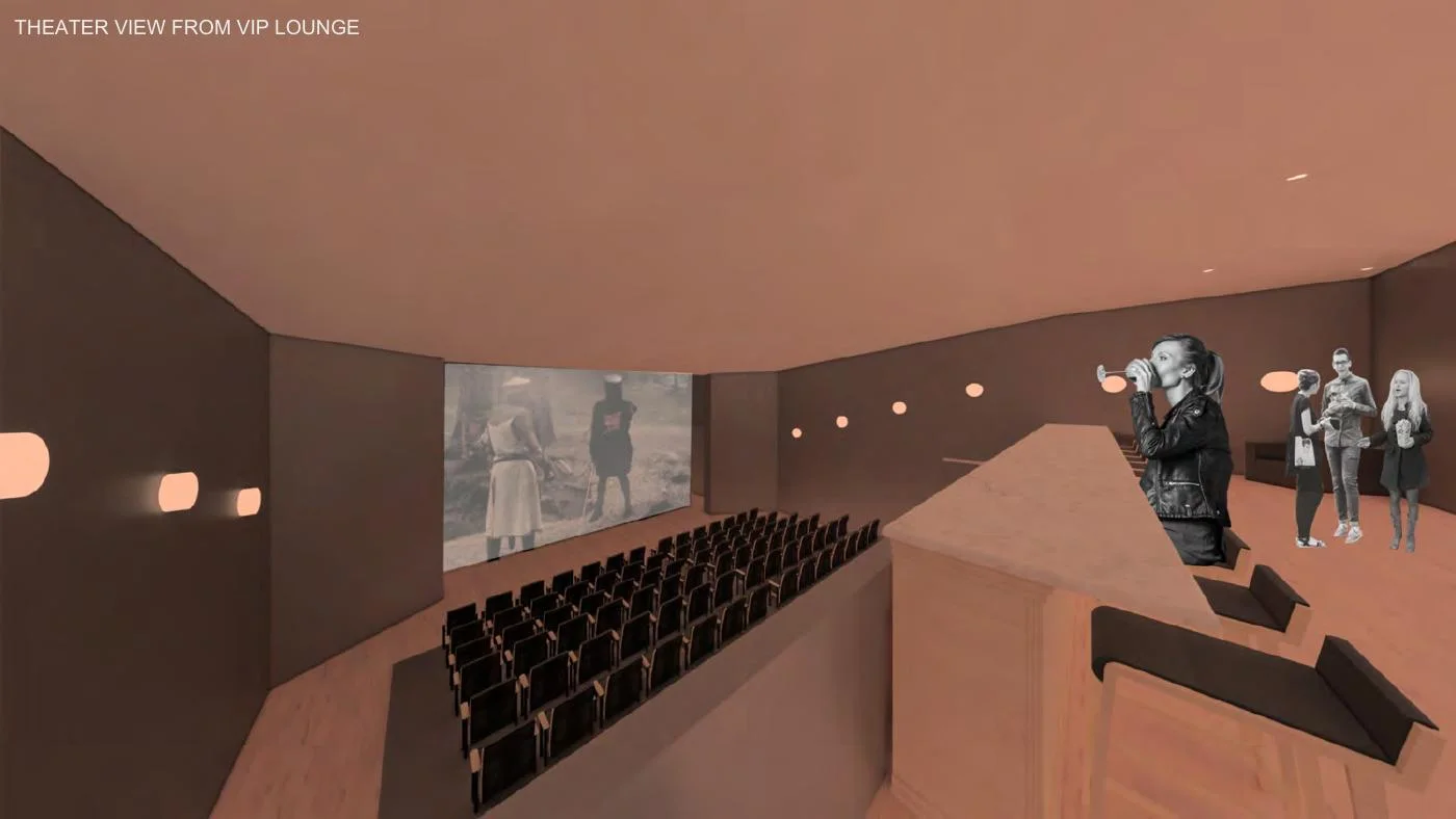 Concept C: theatre from the vip lounge, a CU Denver schematic concept from 2019.